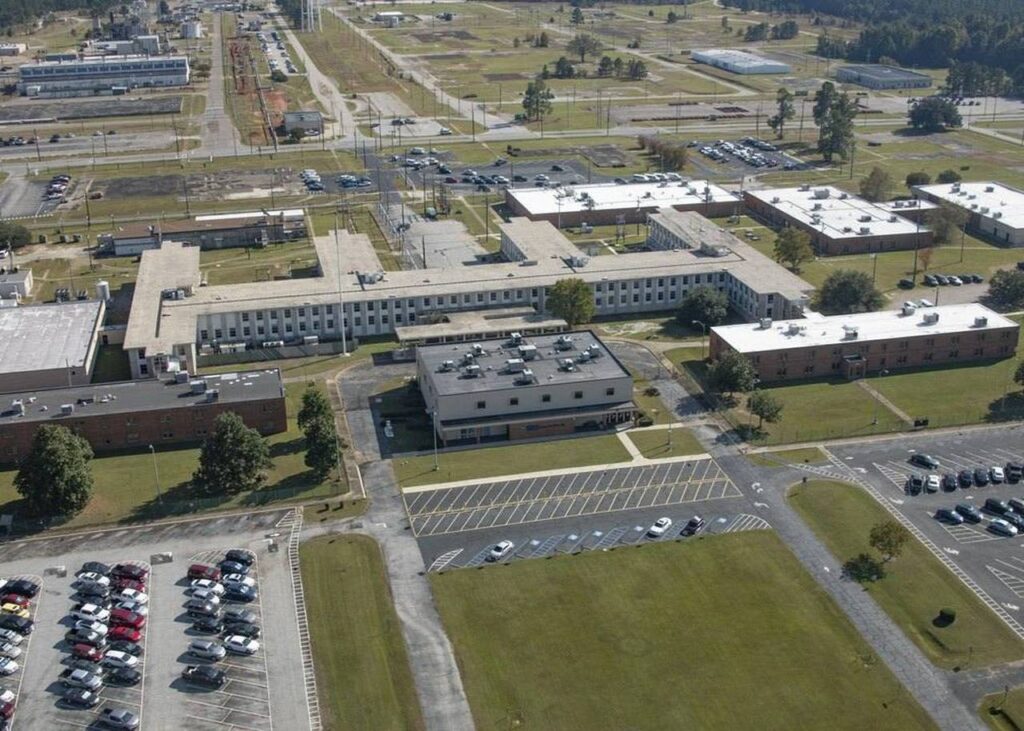 Archive aerial view of Savannah River Site A Area, not the October 28, 2026 fire or an identification of the affected facility.