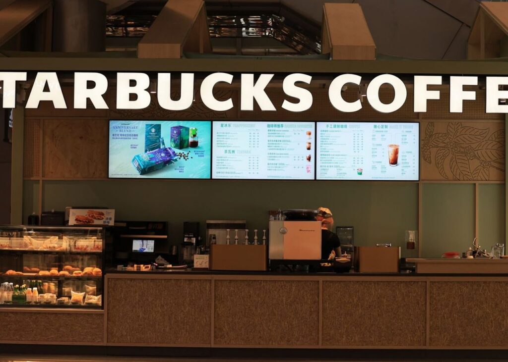 Archive Starbucks coffee shop interior, not an identified renovated location