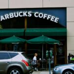 Starbucks storefront in Long Beach, California, in May 2010. Archive photograph.