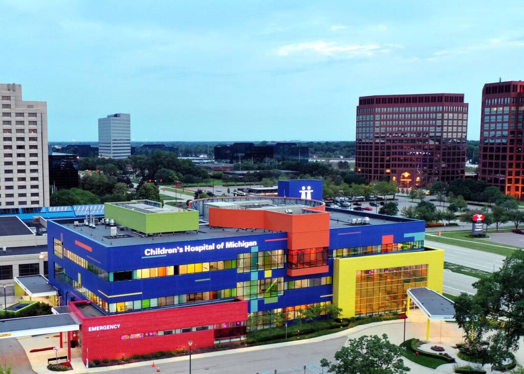 Archive photo of a Tenet-network hospital in Troy, Michigan; not headquarters or the CommonSpirit transition.